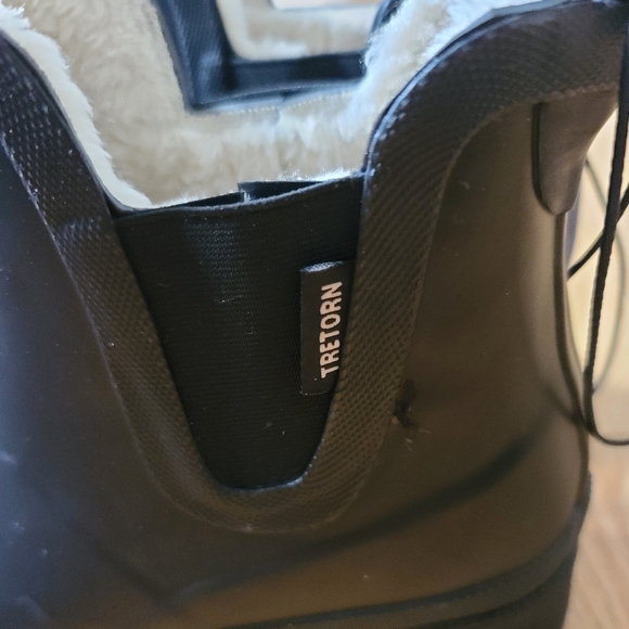 Tretorn Waterproof Warm Lined Ankle Rubber Boots, 7, Black - Picture 3 of 8